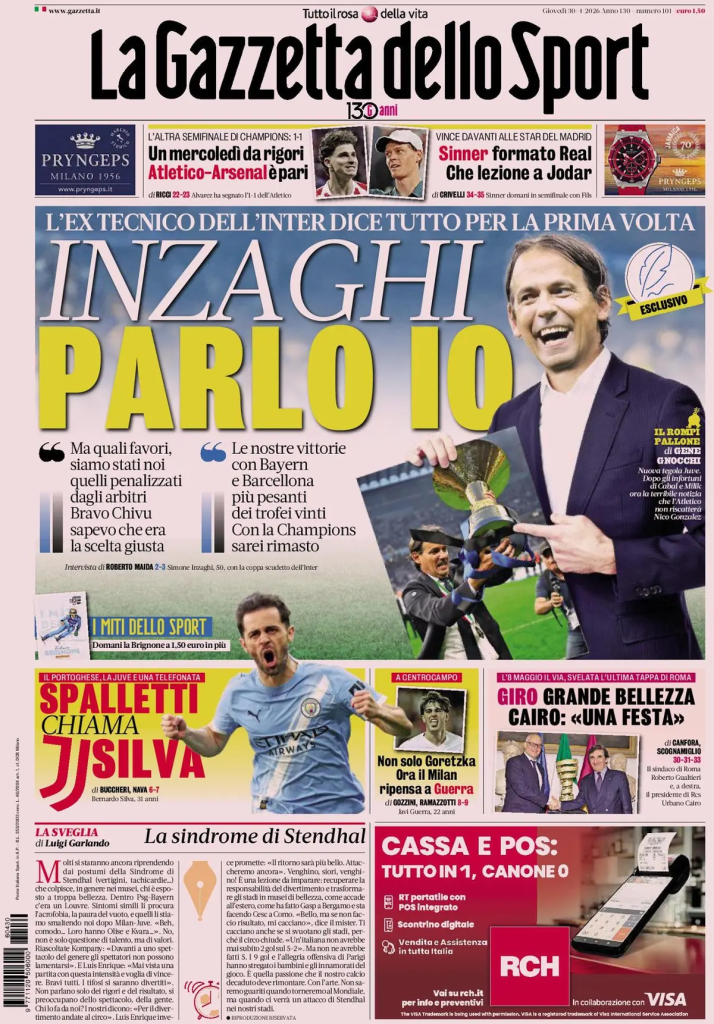 Le prime pagine dei principali quotidiani sportivi – 30 aprile 27 image 18