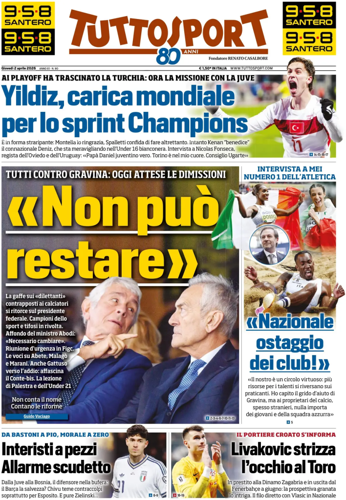 Le prime pagine dei principali quotidiani sportivi – 2 aprile 2026 27 image