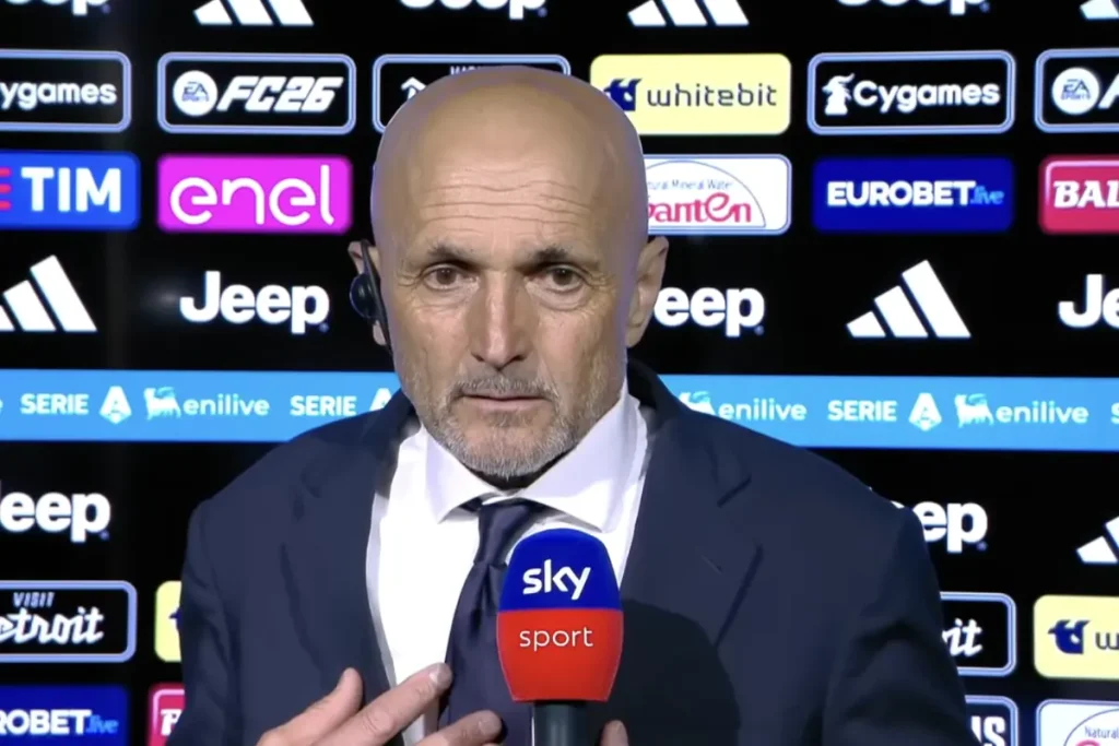 Spalletti intervistato da Sky dopo la partita di Champions