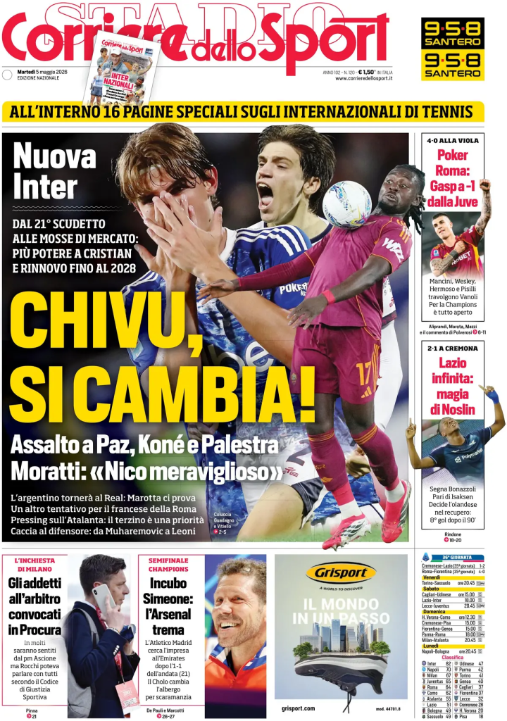 Le prime pagine dei principali quotidiani sportivi – 5 maggio 28 image 1