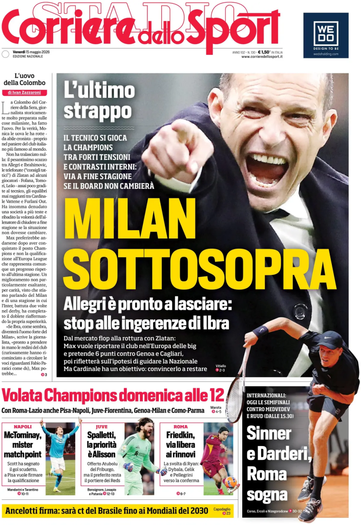 Rassegna stampa Cagliari: prime pagine quotidiani sportivi - 15 maggio 2026 28 image 11