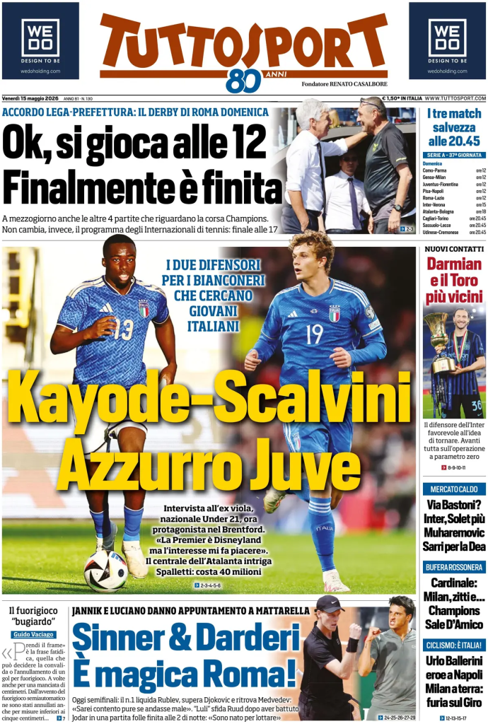Rassegna stampa Cagliari: prime pagine quotidiani sportivi - 15 maggio 2026 29 image 12