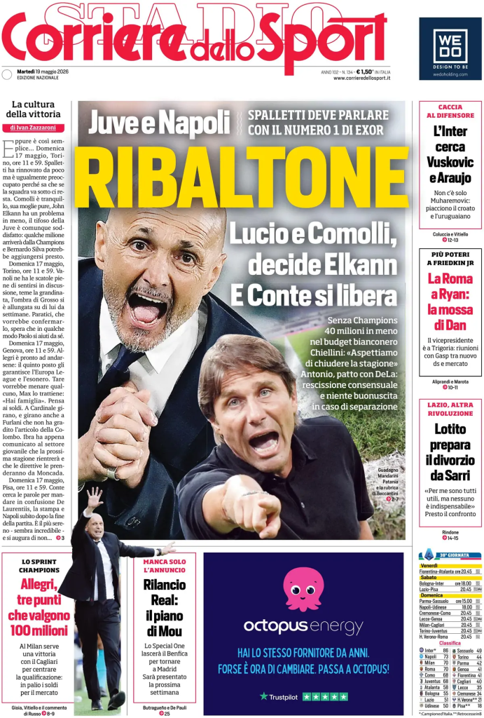 Rassegna stampa Cagliari: prime pagine quotidiani sportivi - 19 maggio 2026 28 image 20