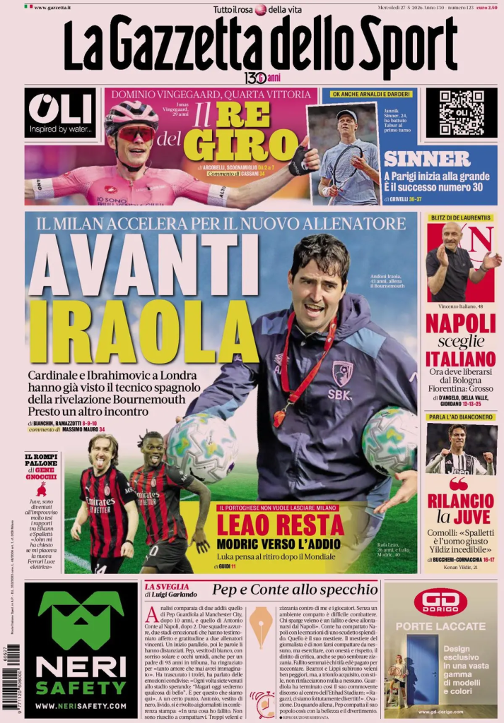Le prime pagine dei principali quotidiani sportivi – 27 maggio 27 image 22