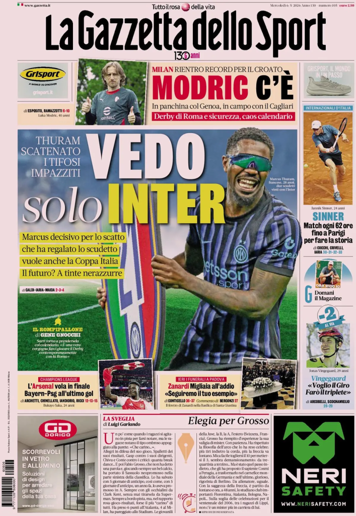 Le prime pagine dei principali quotidiani sportivi – 6 maggio 27 image 3