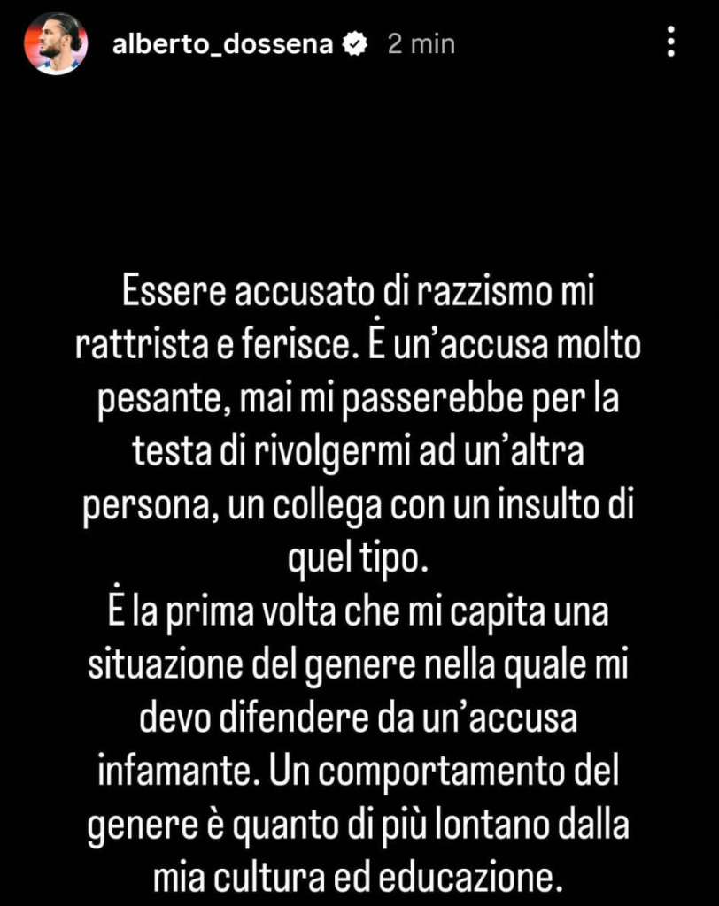 Dossena si difende dalle accuse di Davis! La risposta sui social del giocatore del Cagliari è immediata 27 image 6