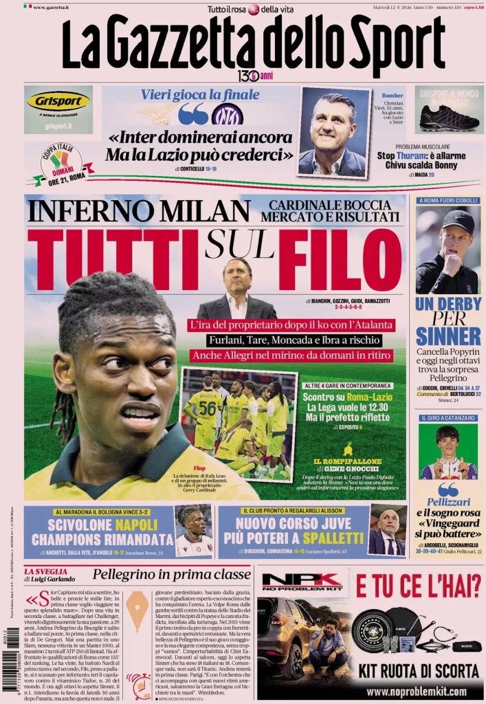 Le prime pagine dei principali quotidiani sportivi – 12 maggio 27 image 7