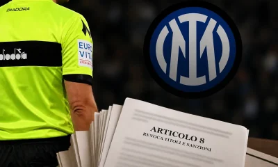 Inchiesta arbitri, revoca scudetto Inter? C'è l'articolo 8 32 revoca scudetto inter