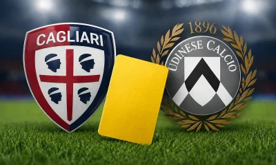 Ammonizione sparita: mistero dopo Cagliari-Udinese 30 Cagliari Udinese giallo