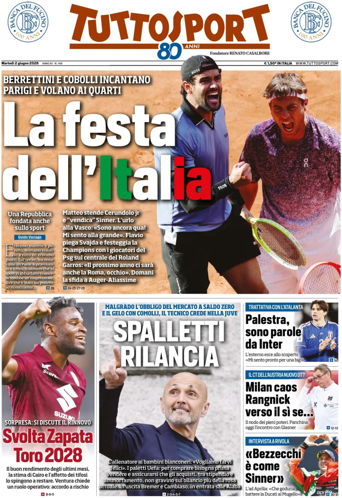 Rassegna stampa Cagliari: prime pagine quotidiani sportivi - 2° giugno 2026 27 image 1