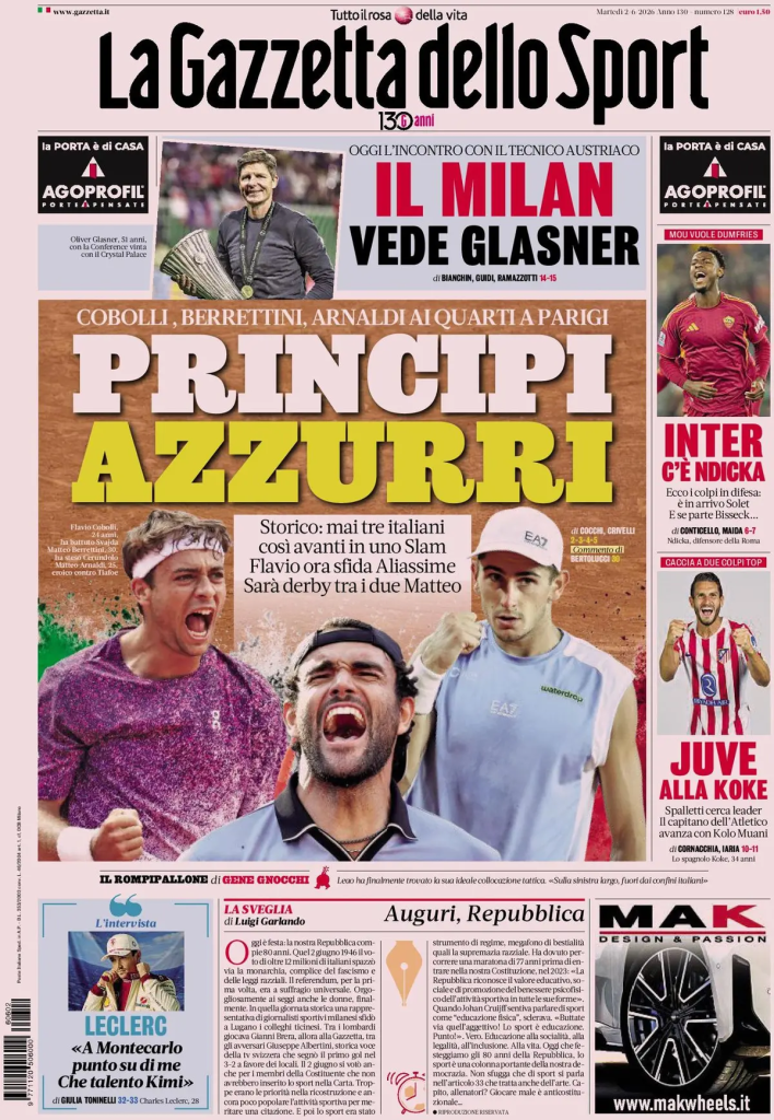 Rassegna stampa Cagliari: prime pagine quotidiani sportivi - 2° giugno 2026 28 image 2
