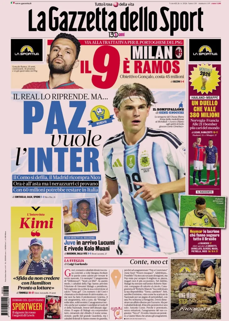 La gazzetta dello sport 033303xyobxyq