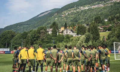 Allenamento Cagliari a Temù