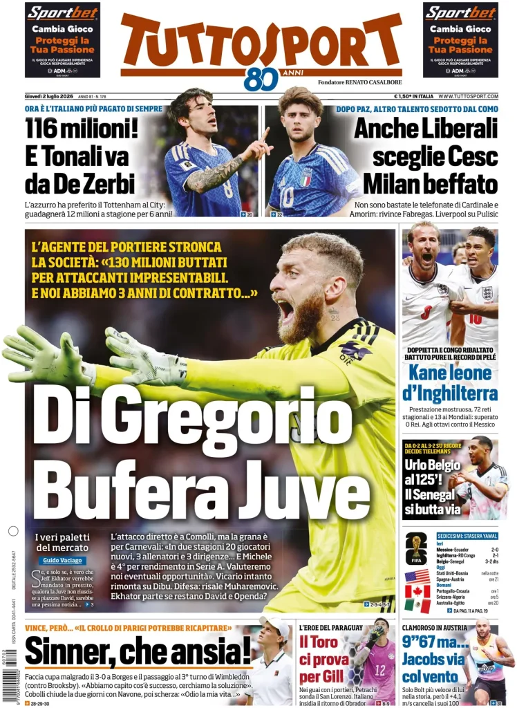 Tuttosport 022459x10d4ls