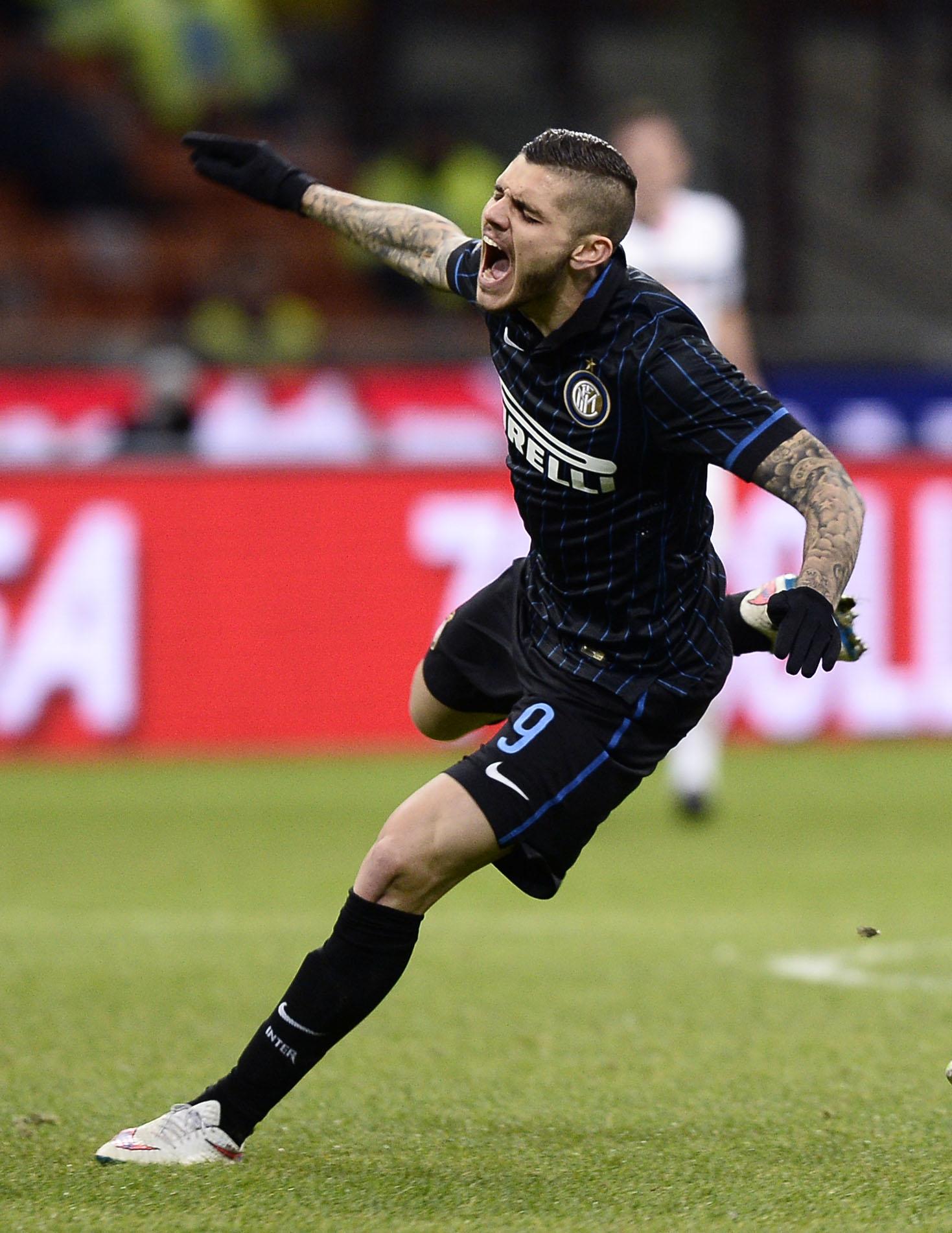 Inter, allenamento mattutino ad Appiano Gentile 26 icardi esulta inter febbraio 2015 ifa