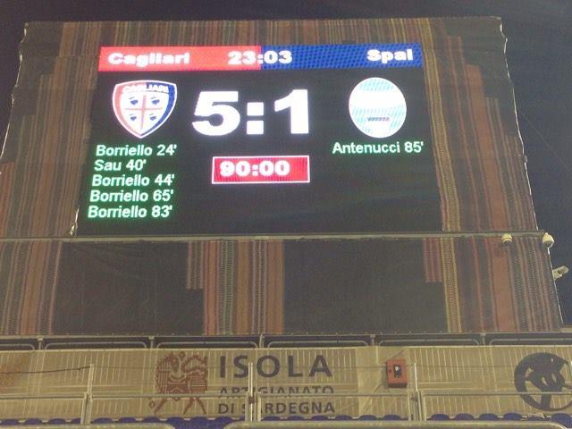 Coppa Italia, il Cagliari segna 5 gol per la quarta volta nella sua storia 26 cagliari spal tabellone