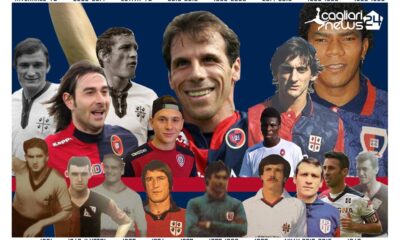 maglie storia cagliari collage
