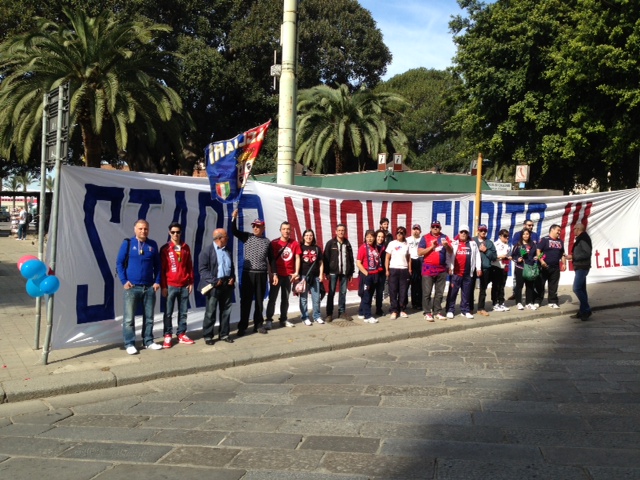 presidio striscione tifosi