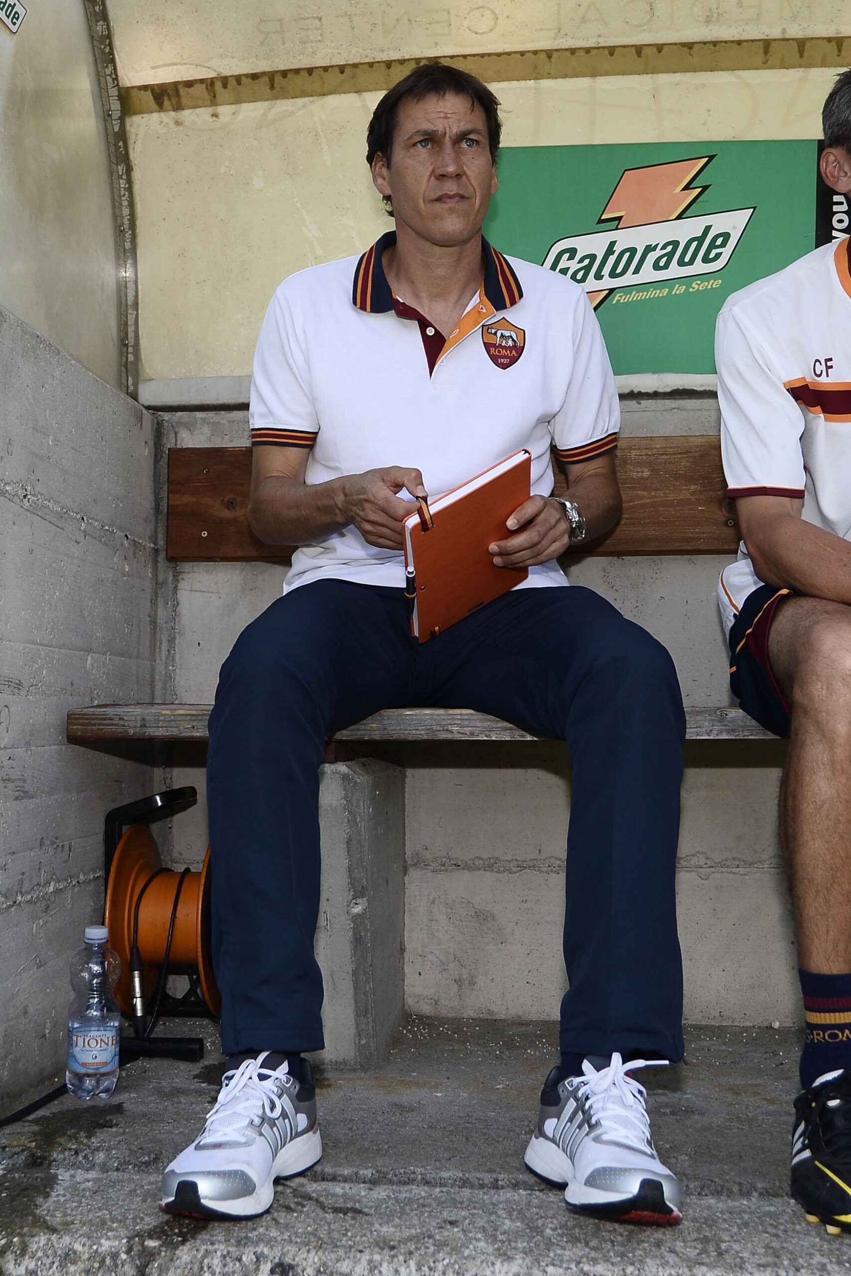 Roma al lavoro, oggi doppia seduta a Trigoria 26 garcia rudi ritiro roma 2013 brunico seduto ifa scaled